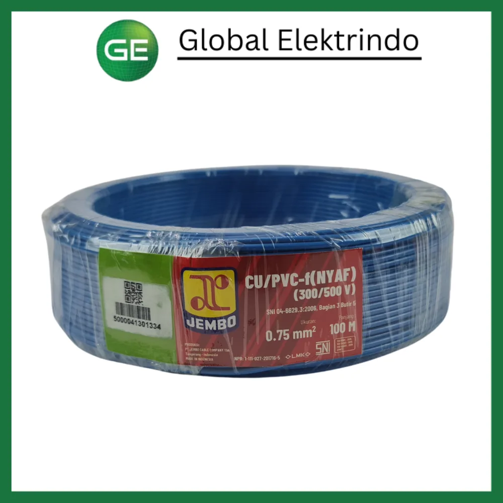 NYAF 1 x 0,75 mm² Biru Jembo — Rol 100 meter