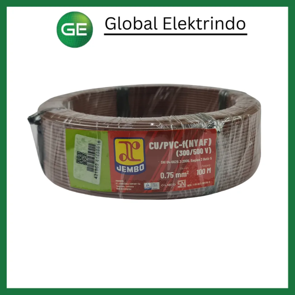 NYAF 1 x 0,75 mm² Coklat Jembo — Rol 100 meter