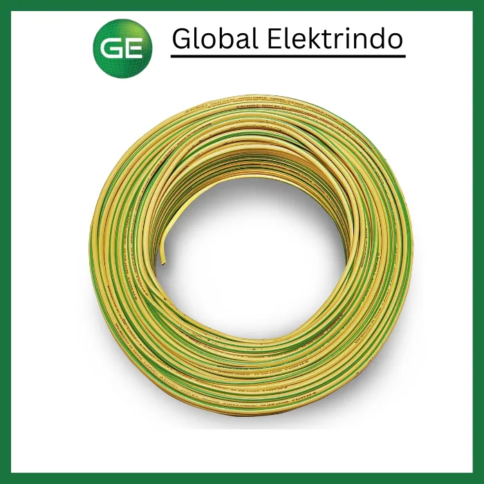 NYA 1 x 1,5 mm² Kuning-Hijau Jembo — Rol 100 meter